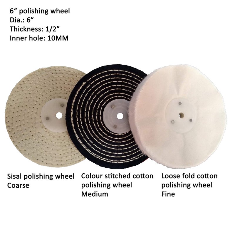 PR PURUI PURUI 11PC Metal Polishing Buffing Kit Use on 6" Bench Grinder - Image 2
